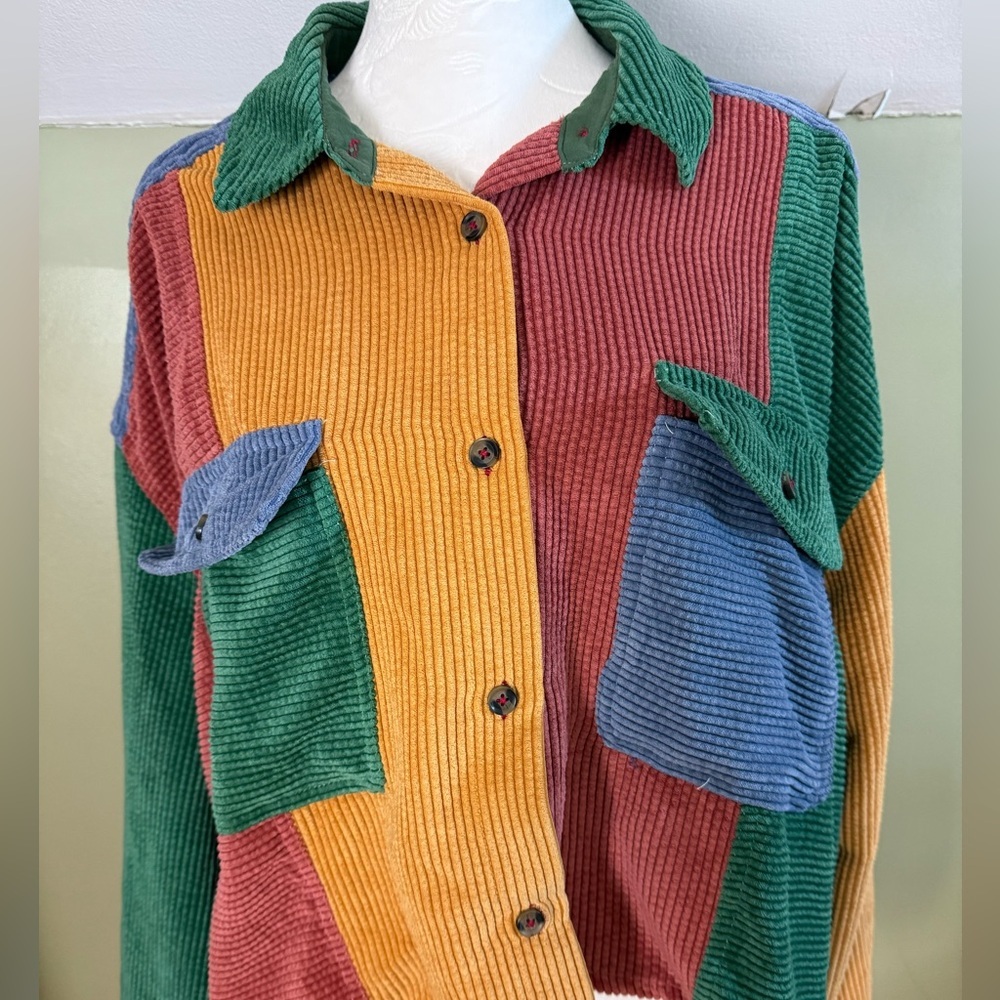 BDG CharleyP Patchwork Corduroy Shirt - Picture 2 of 4